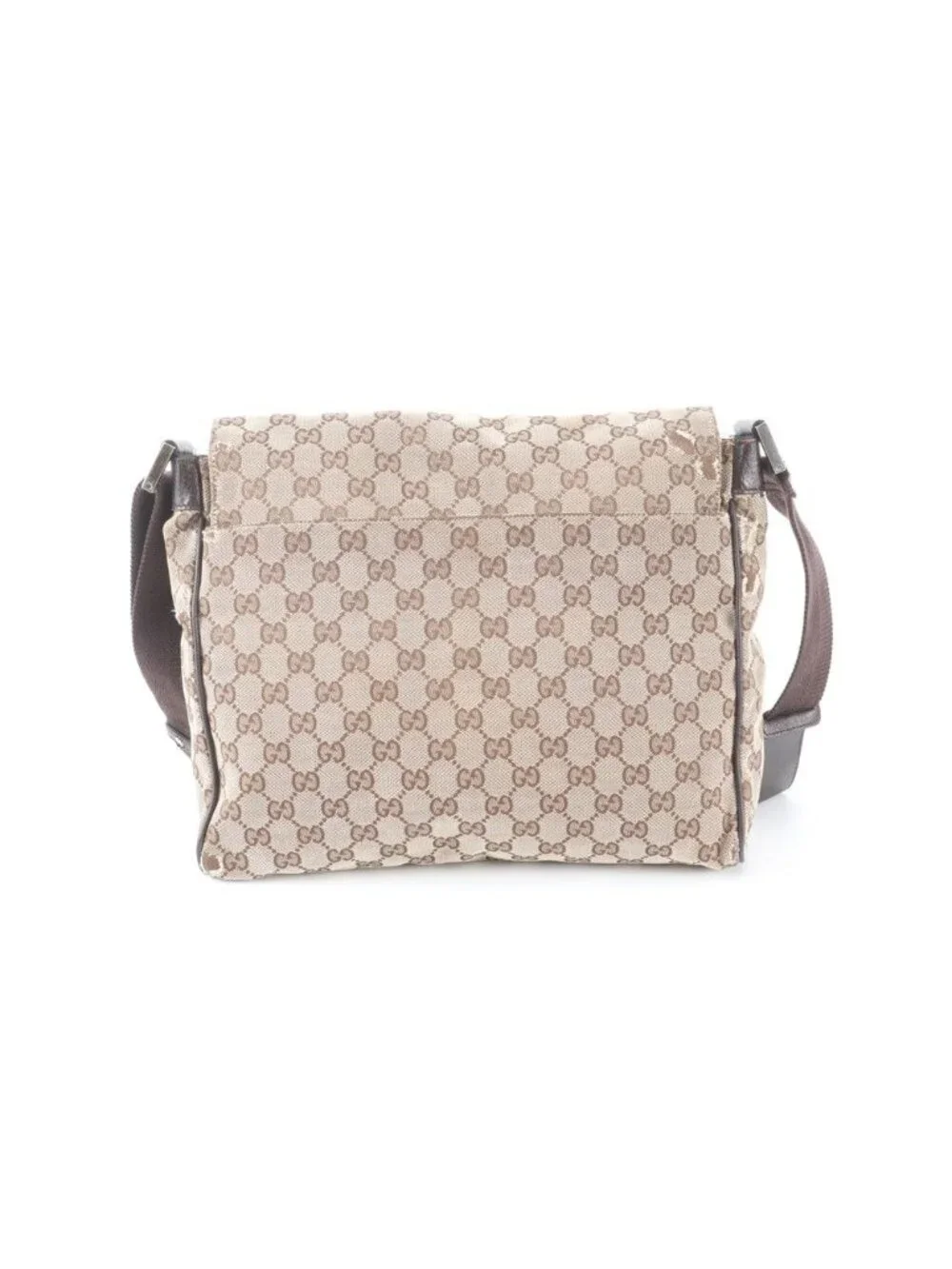 Gucci GG Canvas Leather Shoulder Bag Crossbody Messenger Business